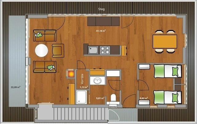 Ferienhaus in Neustadt - KYST 54&deg;10 Floating Home 2 - Bild 6